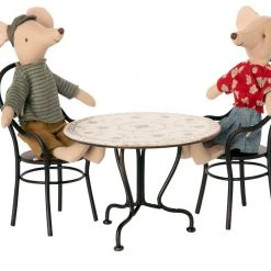 Maileg Mice & Bunnies Maileg Dining Table Set - Anthracite