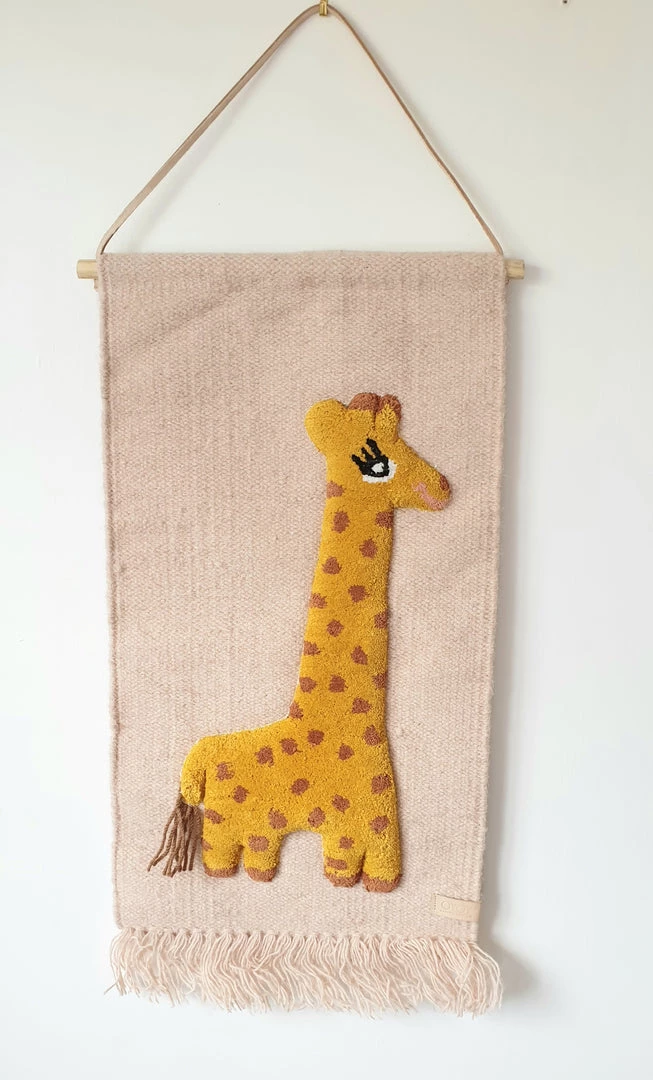 OYOY Giraffe Pink Wall Hanger 5 OYOY Giraffe Pink Wall Hanger