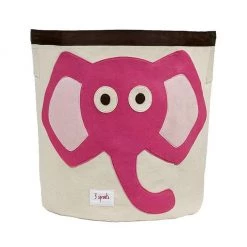 3 Sprouts Toy Storage Bin - Pink Elephant