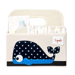 3 Sprouts Diaper Caddy - Whale