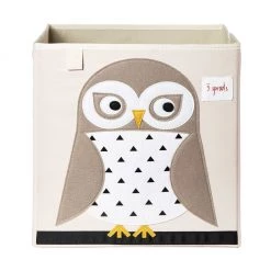 3 Sprouts Toy Storage Box - Owl Toy Storage Boxes