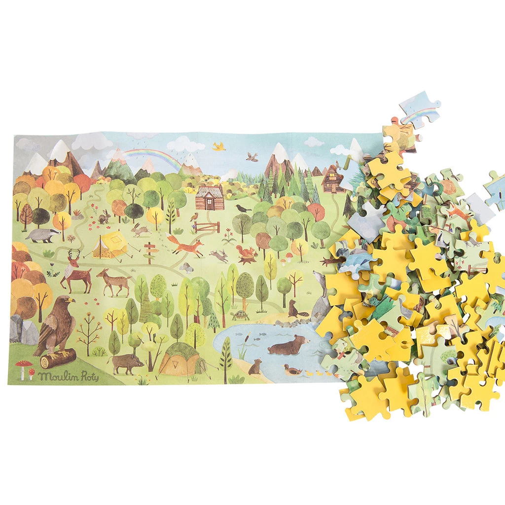 Moulin Roty Woodlands Jigsaw Shapes & Puzzles 4 Moulin Roty Woodlands Jigsaw Shapes & Puzzles