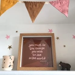 Prints & Wall Art Bold Bunny - You Must Be The Change Print