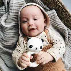 A LITTLE LOVELY COMPANY Panda Teething Ring
