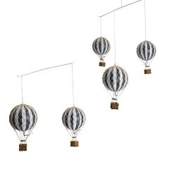 Authentic Models Ceiling Mobile - Hot Air Balloons (Black & White) Mobiles