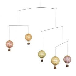 Authentic Models Ceiling Mobile - Hot Air Balloons (Pastel Colours) Mobiles