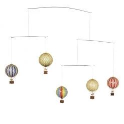 Mobiles Authentic Models Ceiling Mobile - Hot Air Balloons (Primary Colours)