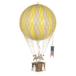 Authentic Models Hot Air Balloon - Yellow (Various Sizes) Hot Air Balloons