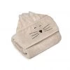 My Memi Large Cat Bamboo Baby Bath Towel - Beige Baby Bathtime