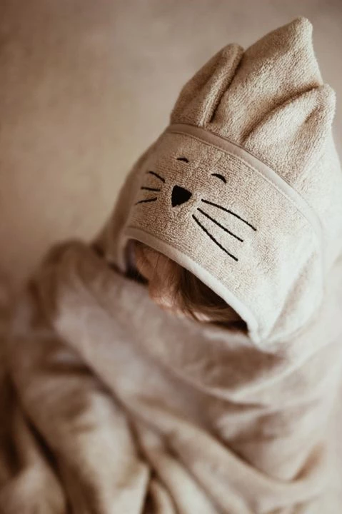 My Memi Large Cat Bamboo Baby Bath Towel - Beige Baby Bathtime 8 My Memi Large Cat Bamboo Baby Bath Towel - Beige Baby Bathtime