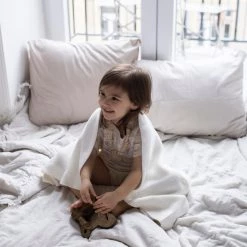 My Memi NEW ARRIVALS Classic Bamboo Cotton Blanket - Ivory