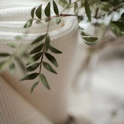 My Memi NEW ARRIVALS Classic Bamboo Cotton Blanket - Ivory