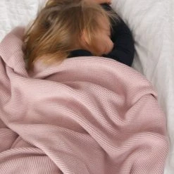 My Memi Classic Bamboo Cotton Blanket - Powder Pink NEW ARRIVALS