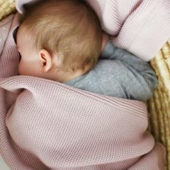 My Memi Classic Bamboo Cotton Blanket - Powder Pink NEW ARRIVALS