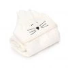 My Memi Large Cat Bamboo Baby Bath Towel - Cream