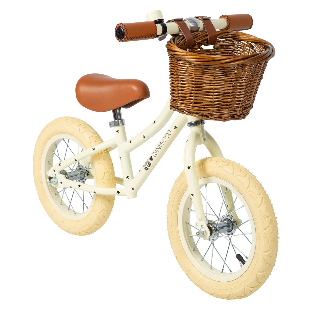 Banwood + Bonton First Go Balance Bike - Cream | Stars 4 Banwood + Bonton First Go Balance Bike - Cream | Stars