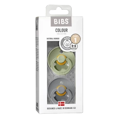 Bibs Colour 2 Pack Pacifier -Sage & Cloud