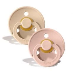 Bibs Colour 2 Pack Pacifier - Vanilla & Blush