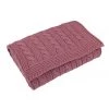 TOFFEE MOON Bedding Cable Knit Cotton Baby Blanket - Dusty Rose