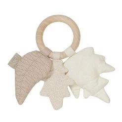 Cam Cam Copenhagen Baby Rattle - Leaves Natural