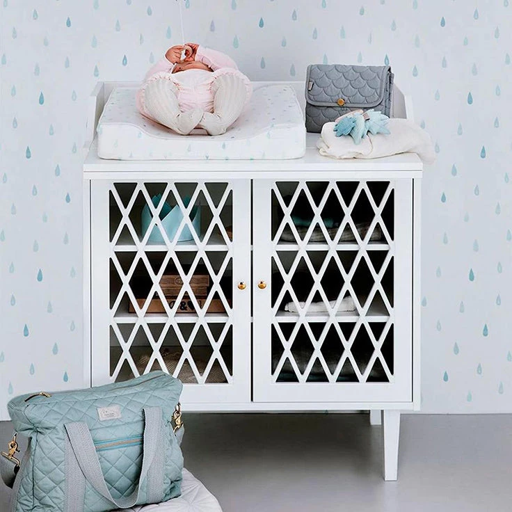 Cam Cam Copenhagen Harlequin Changing Table - White 6 Cam Cam Copenhagen Harlequin Changing Table - White