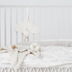 Cam Cam Copenhagen Peacock Musical Mobile - Cream/White Mobiles