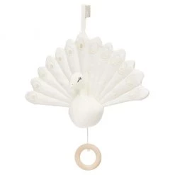 Cam Cam Copenhagen Peacock Musical Mobile - Cream/White Mobiles