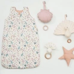 Cam Cam Copenhagen Organic Baby Sleeping Bag (2.5 Tog) - Pressed Leaves Rose Sleeping Bags