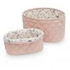 Nursery Storage Caddy's Cam Cam Copenhagen Quilted Storage Basket Set - Blossom Pink