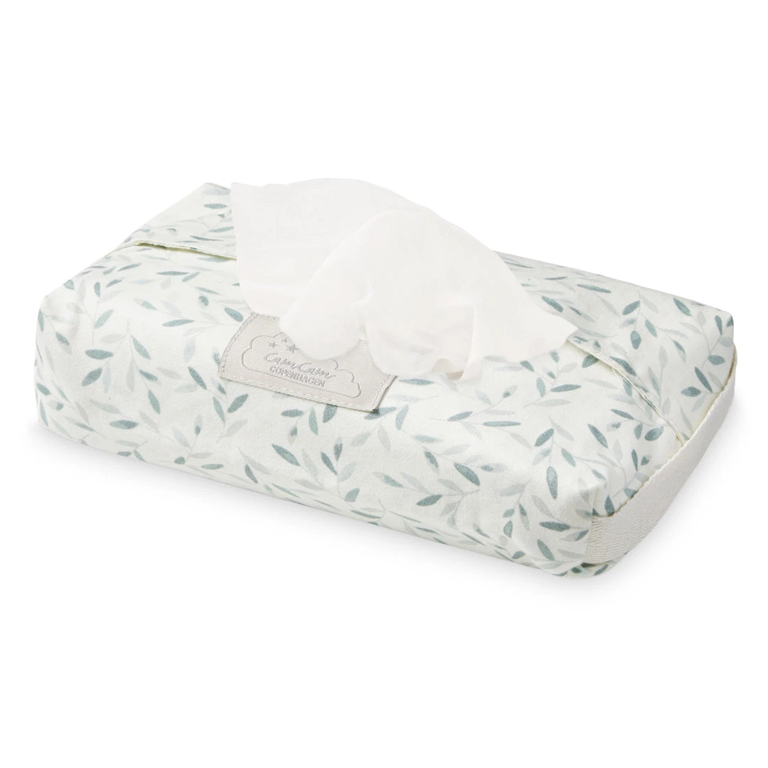 Changing Cushions Cam Cam Copenhagen Organic Wet Wipes Cover - Green Leaves 3 Changing Cushions Cam Cam Copenhagen Organic Wet Wipes Cover - Green Leaves