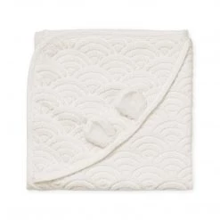 CAM CAM COPENHAGEN Baby Bathtime Cam Cam Hooded Organic Baby Towel - Ivory