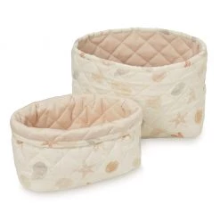 Nursery Storage Caddy's Cam Cam Copenhagen Quilted Storage Basket Set - Seabed