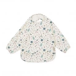 CAM CAM COPENHAGEN Cam Cam Organic Sleeved Bib - Pressed Leaves Rose Baby Bibs