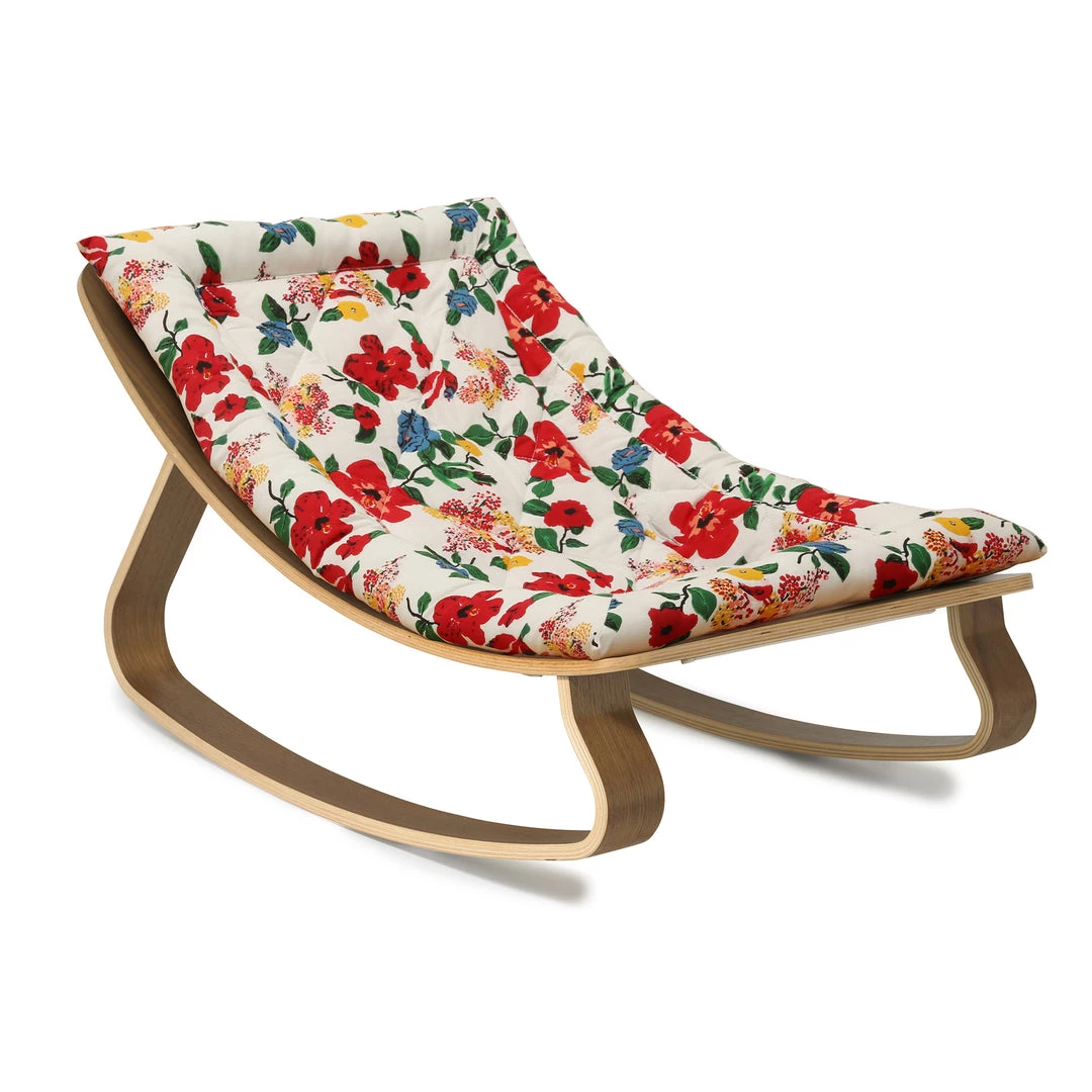 Bouncers & Baby Chairs Charlie Crane Levo Baby Rocker - Walnut + Hibiscus Cushion 6 Bouncers & Baby Chairs Charlie Crane Levo Baby Rocker - Walnut + Hibiscus Cushion