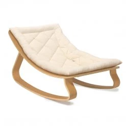 Bouncers & Baby Chairs Charlie Crane Levo Baby Rocker - Beech + Organic White Cushion