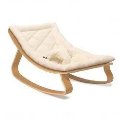 Bouncers & Baby Chairs Charlie Crane Levo Baby Rocker - Beech + Organic White Cushion