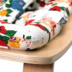 Charlie Crane Levo Baby Rocker - Beech + Hibiscus Cushion