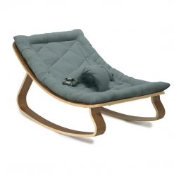 Charlie Crane Levo Baby Rocker - Walnut + Orage Cushion NEW ARRIVALS