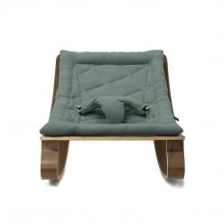 Charlie Crane Levo Baby Rocker - Walnut + Orage Cushion NEW ARRIVALS