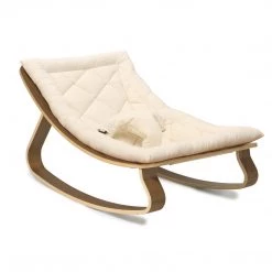 Bouncers & Baby Chairs Charlie Crane Levo Baby Rocker - Walnut + Organic White Cushion