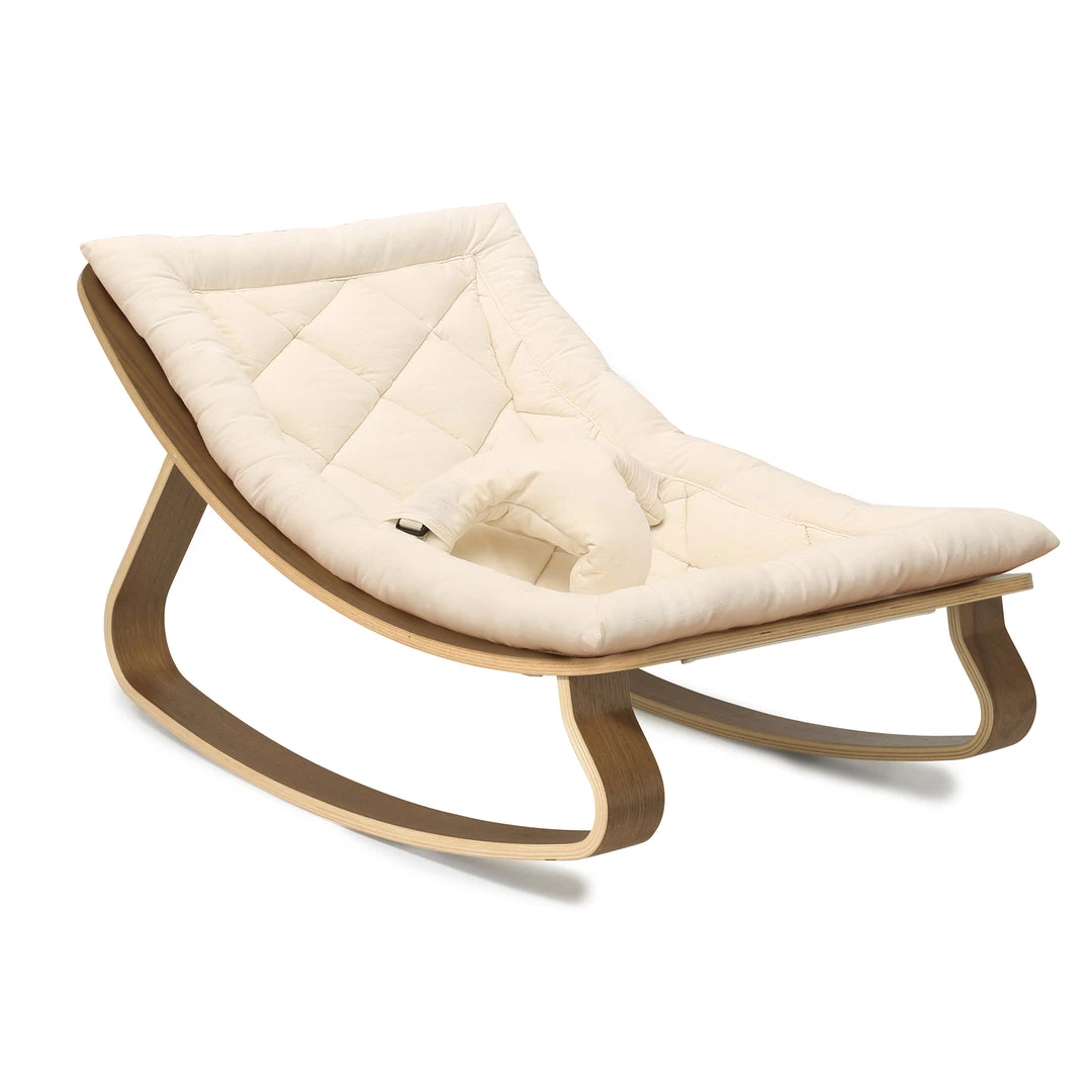 Bouncers & Baby Chairs Charlie Crane Levo Baby Rocker - Walnut + Organic White Cushion 3 Bouncers & Baby Chairs Charlie Crane Levo Baby Rocker - Walnut + Organic White Cushion