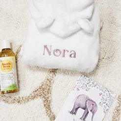 Josh & Jenna Personalised Baby Bathrobe With Ears NEW ARRIVALS