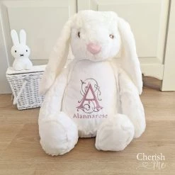 Cherish Me Personalised White Bunny Decorative Items