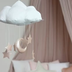 Mobiles Cotton & Sweets Cloud Mobile - Pink Moon & Stars