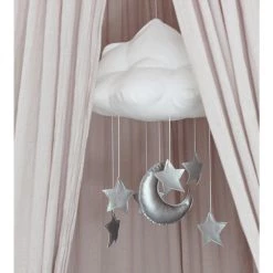 Mobiles Cotton & Sweets Cloud Mobile - Silver Moon & Stars