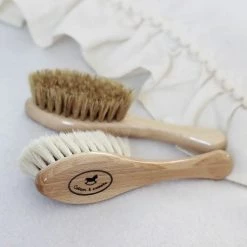 COTTON & SWEETS Goat Wool Newborn Hair Brush Baby Bathtime