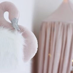 Decorative Items Cotton & Sweets Wall Decoration - Powder Pink Swan