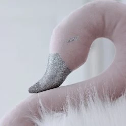 Decorative Items Cotton & Sweets Wall Decoration - Powder Pink Swan