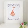 Cherish Me Dublin Cherish Me Baby Fox Personalised Print - Girl Prints & Wall Art