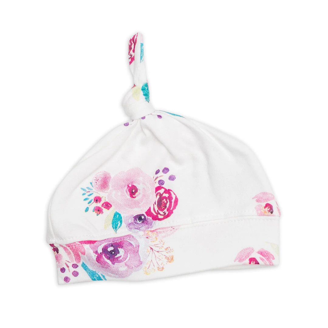Lulujo Swaddles Hello World Baby Swaddle & Hat Set - Posies 5 Lulujo Swaddles Hello World Baby Swaddle & Hat Set - Posies